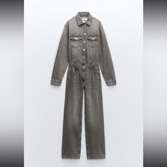 Zara Denim Jumpsuit - Picture 1 of 5